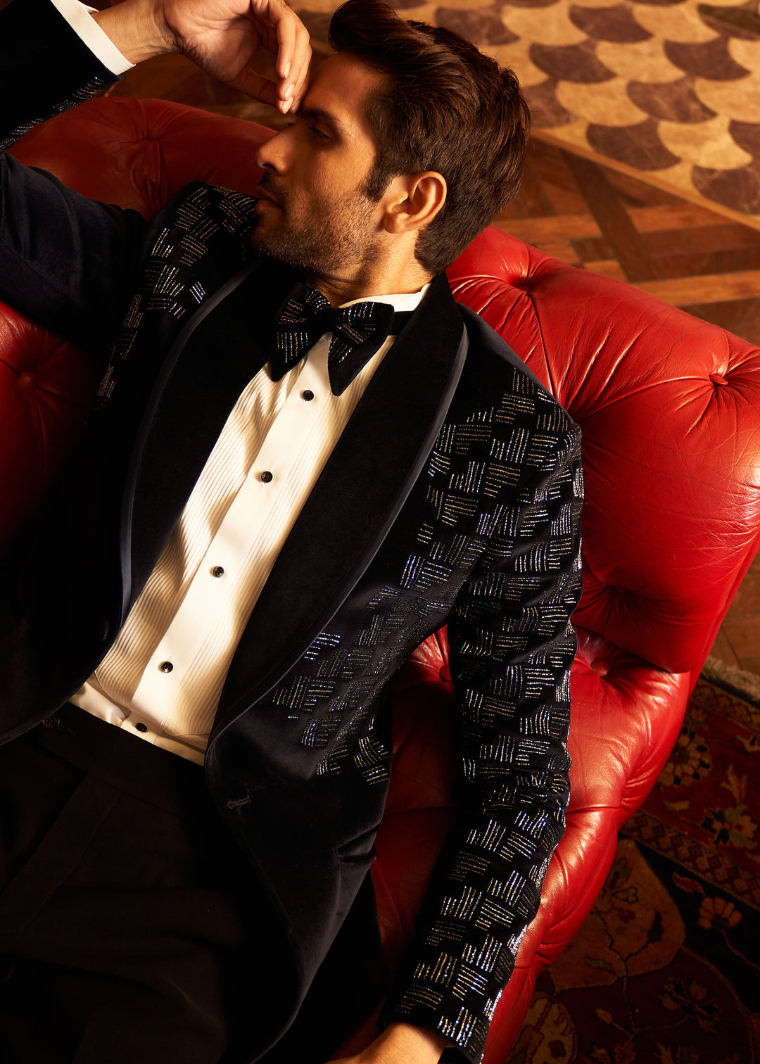 Royal Blue Velvet Tuxedo Set